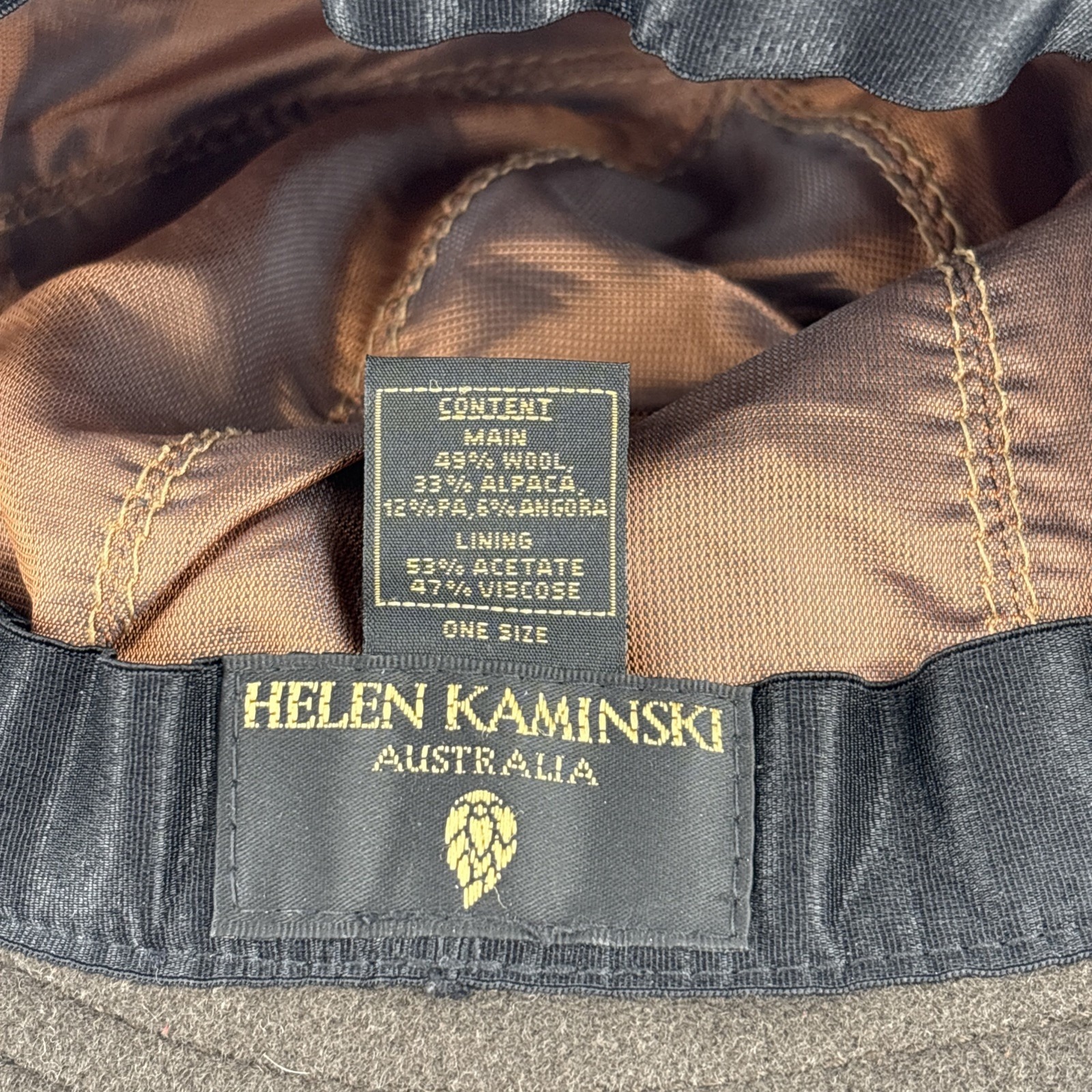 Helen Kaminski Cloche Hat Australia O/S Brown Wool Alpaca Angora Blend — image 5 of 5